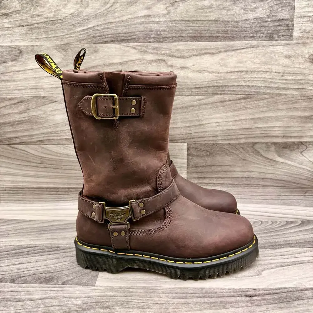 Dr. Martens Anistone Hi Pull On Boot in Brown